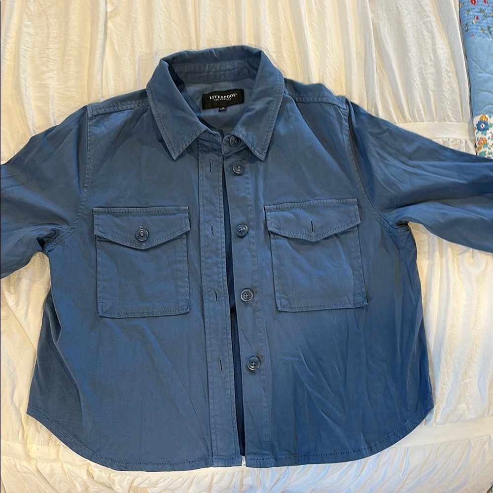 Blue Button-Up Shacket